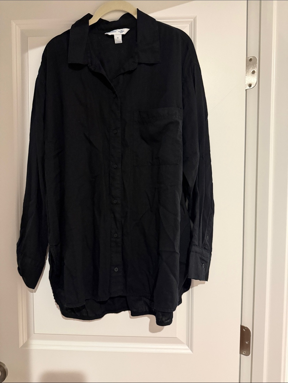 Old Navy The Boyfriend Linen Women’s Button Up Shirt, Size XL